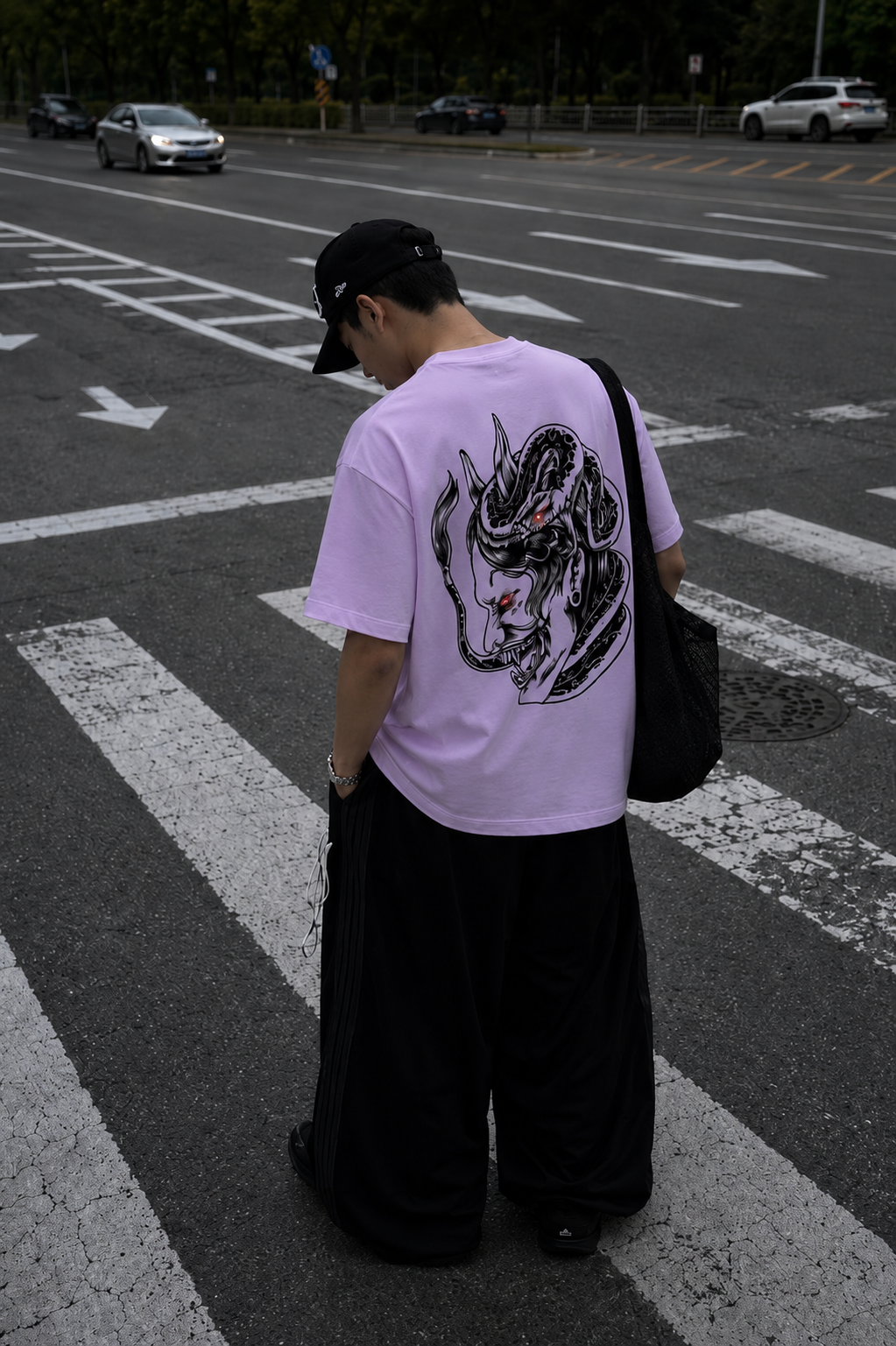 👹 Oni Demon Oversized Terry T-Shirt