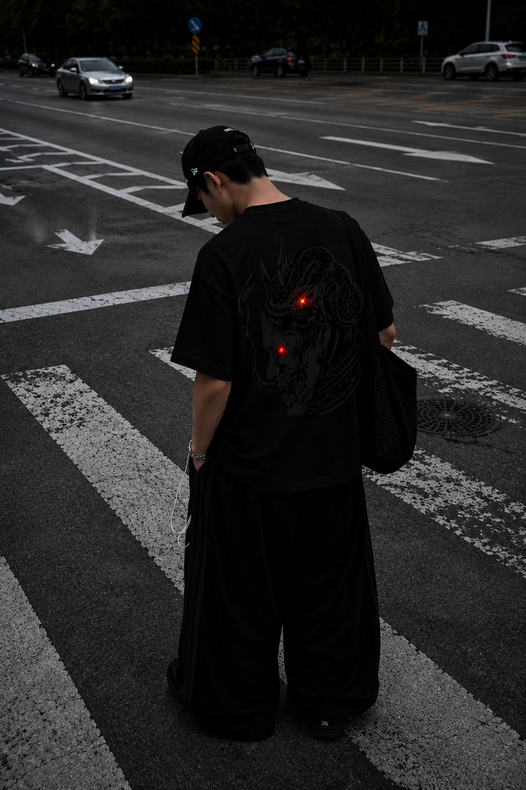 👹 Oni Demon Oversized Terry T-Shirt