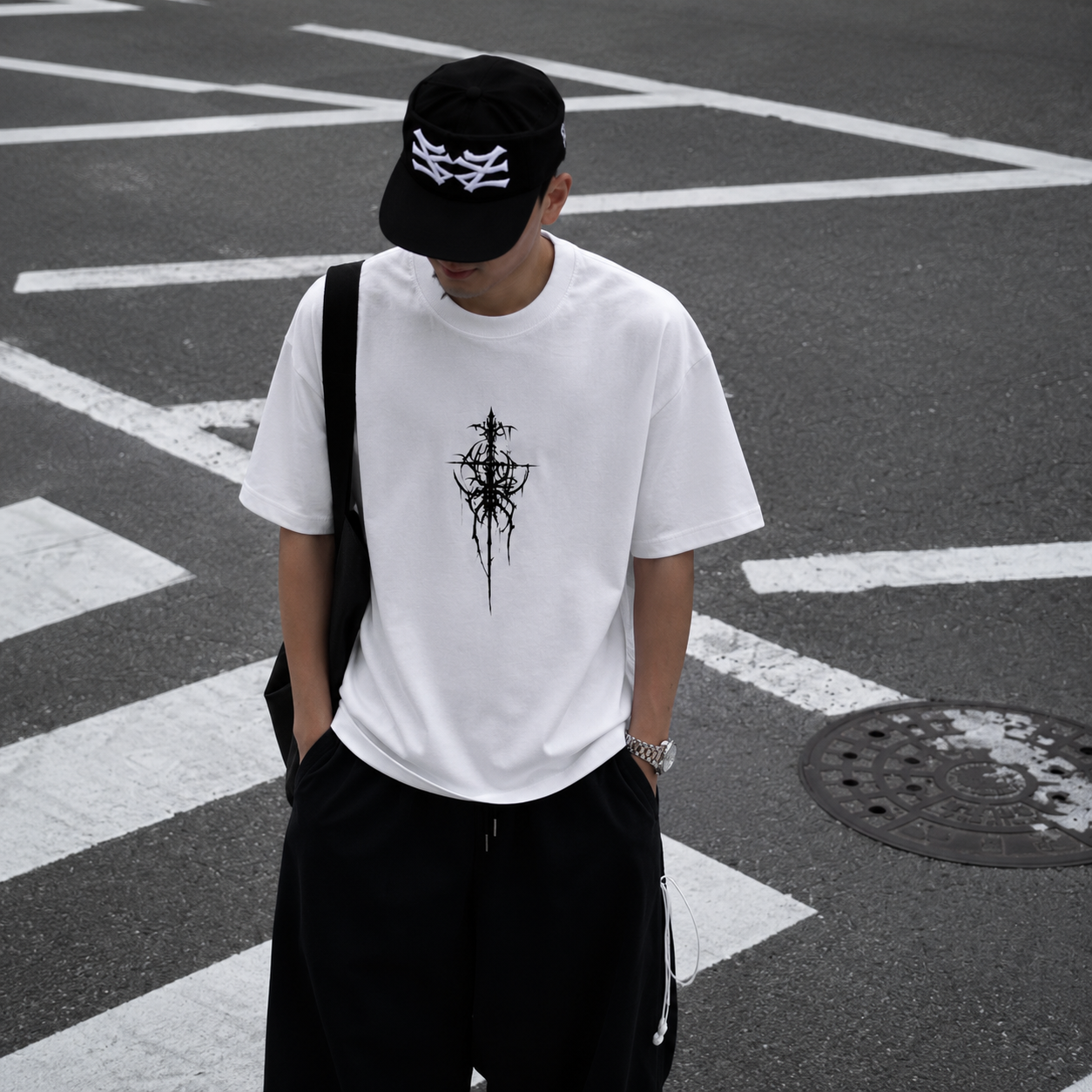 👹 Oni Demon Oversized Terry T-Shirt