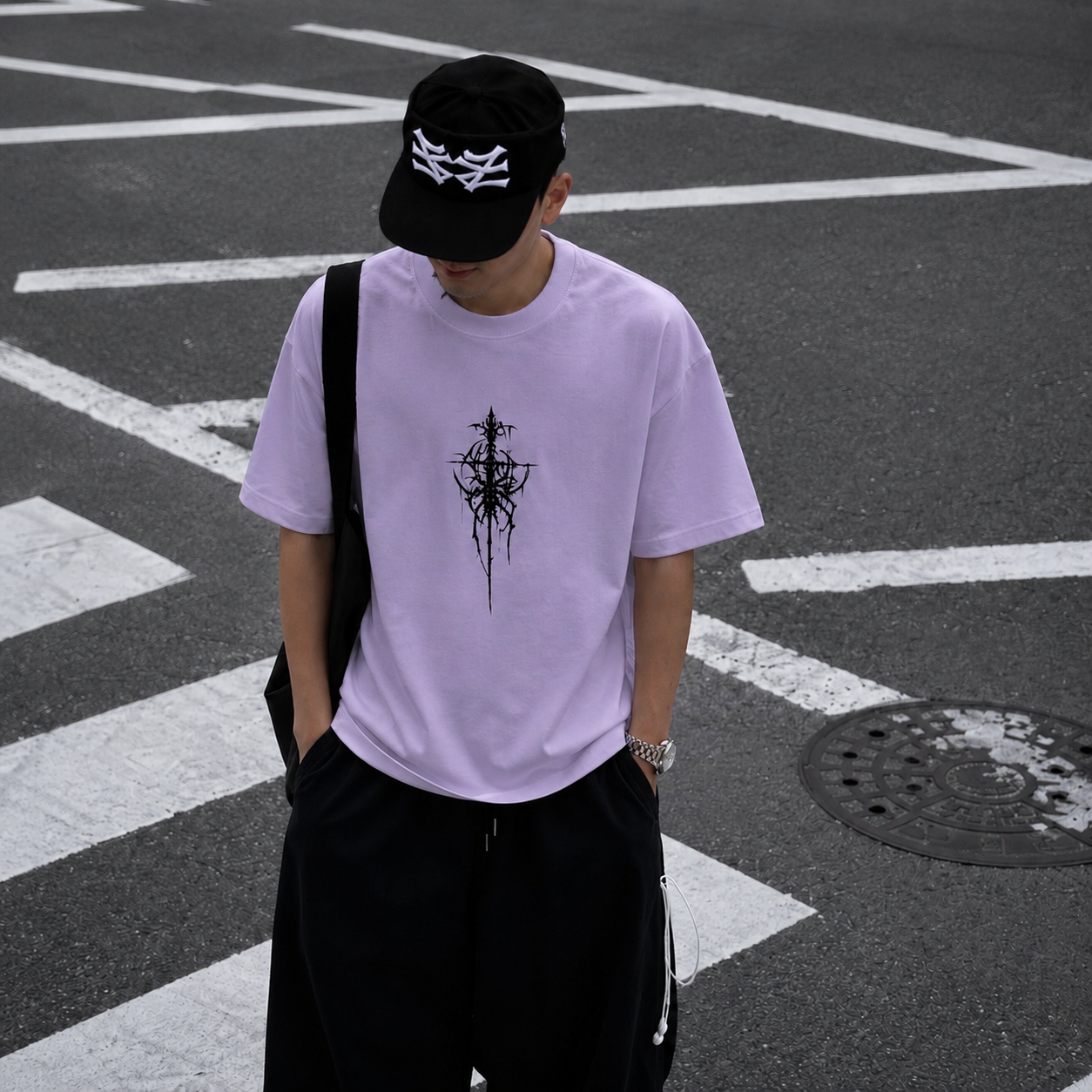 👹 Oni Demon Oversized Terry T-Shirt