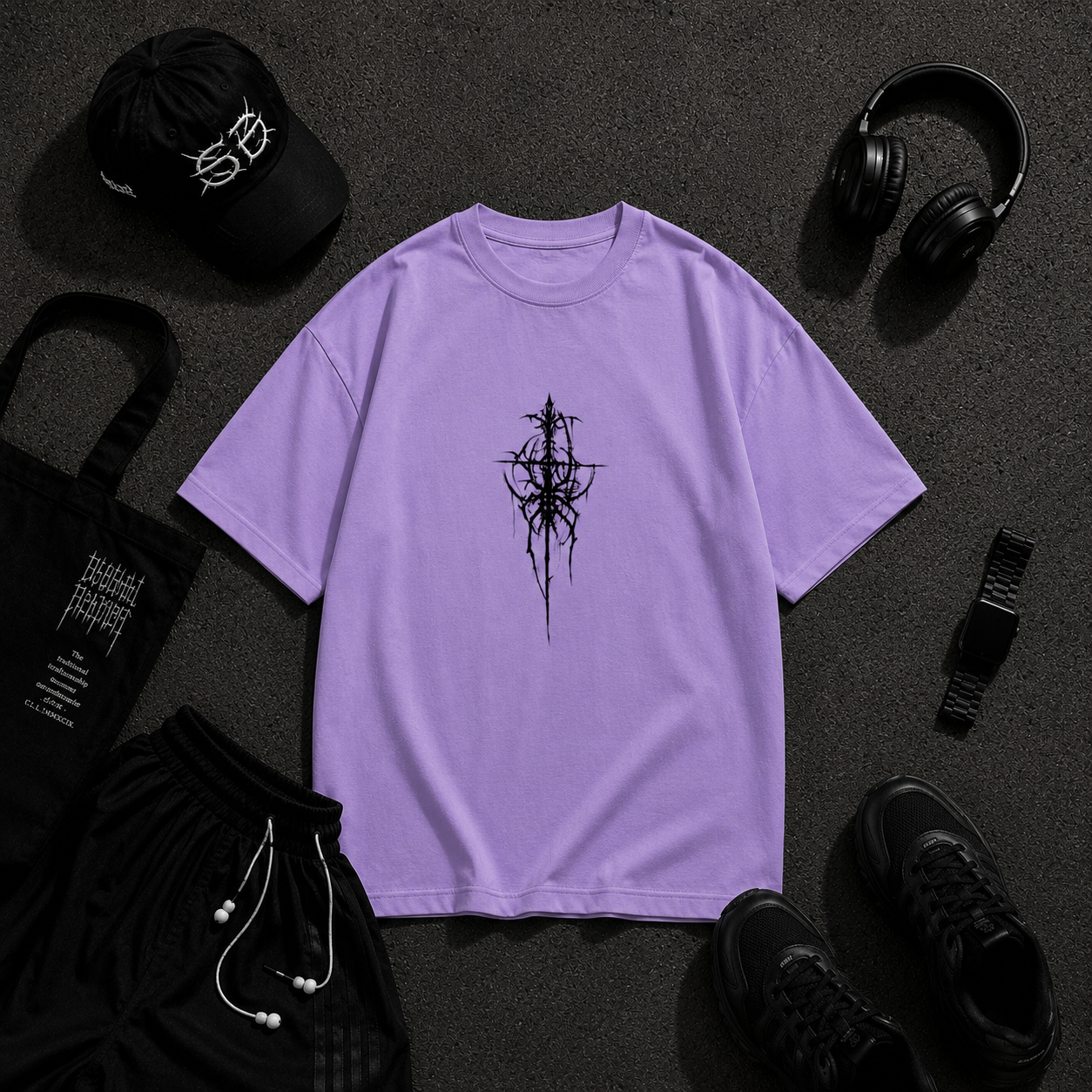 👹 Oni Demon Oversized Terry T-Shirt