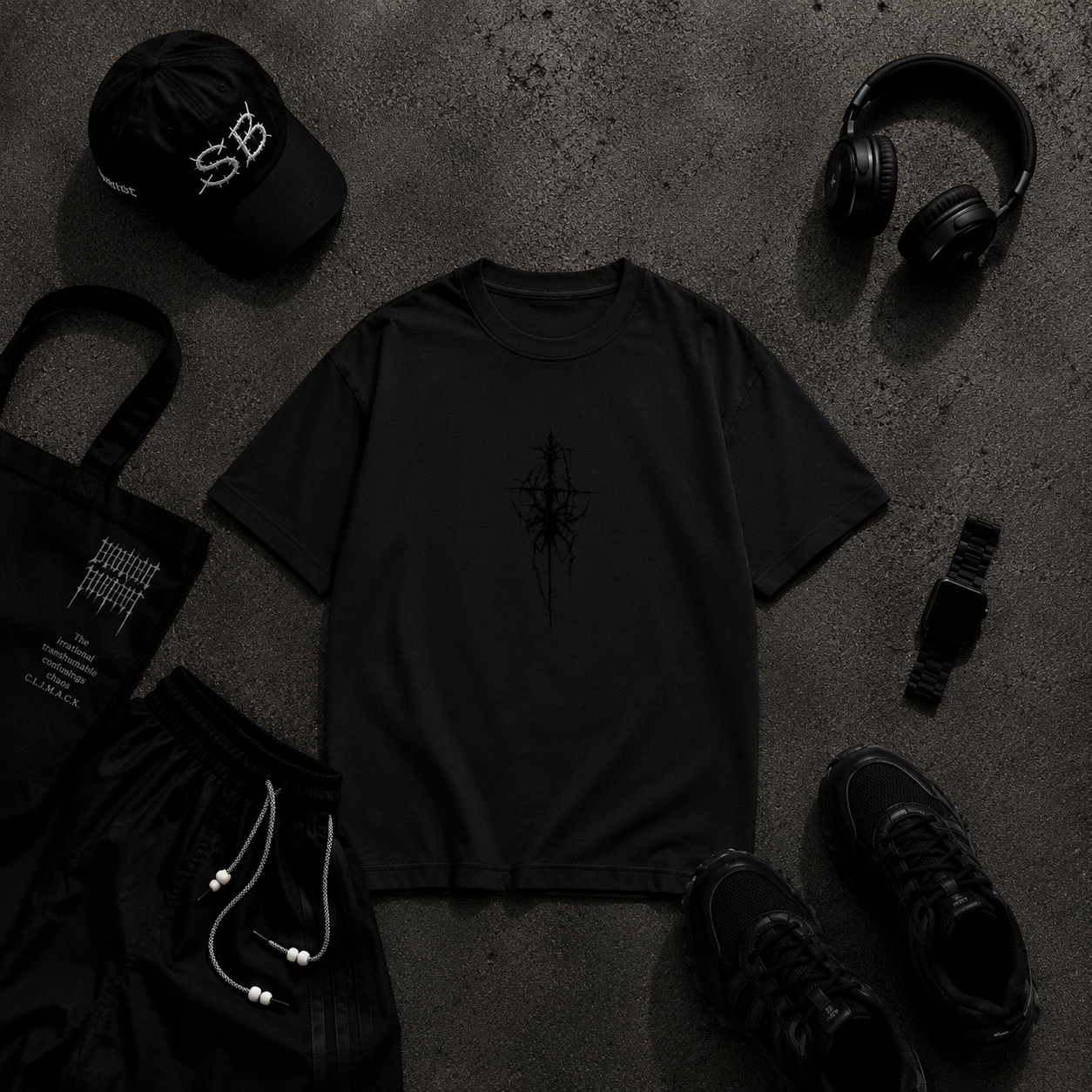 👹 Oni Demon Oversized Terry T-Shirt