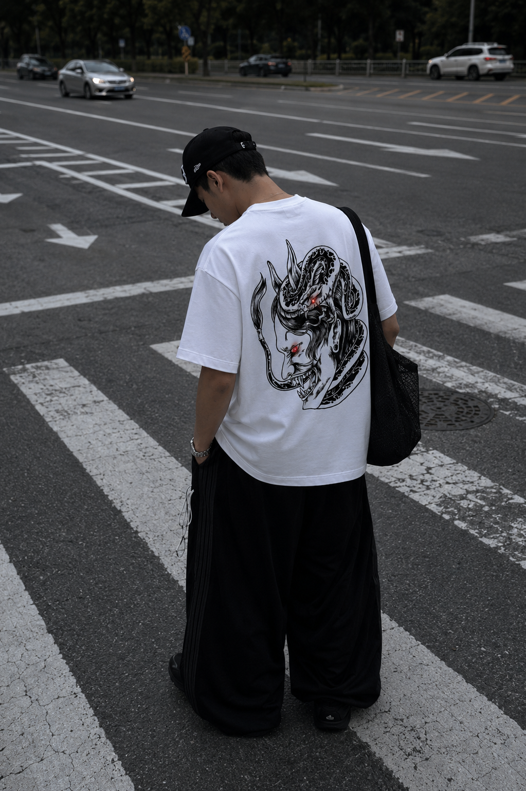 👹 Oni Demon Oversized Terry T-Shirt