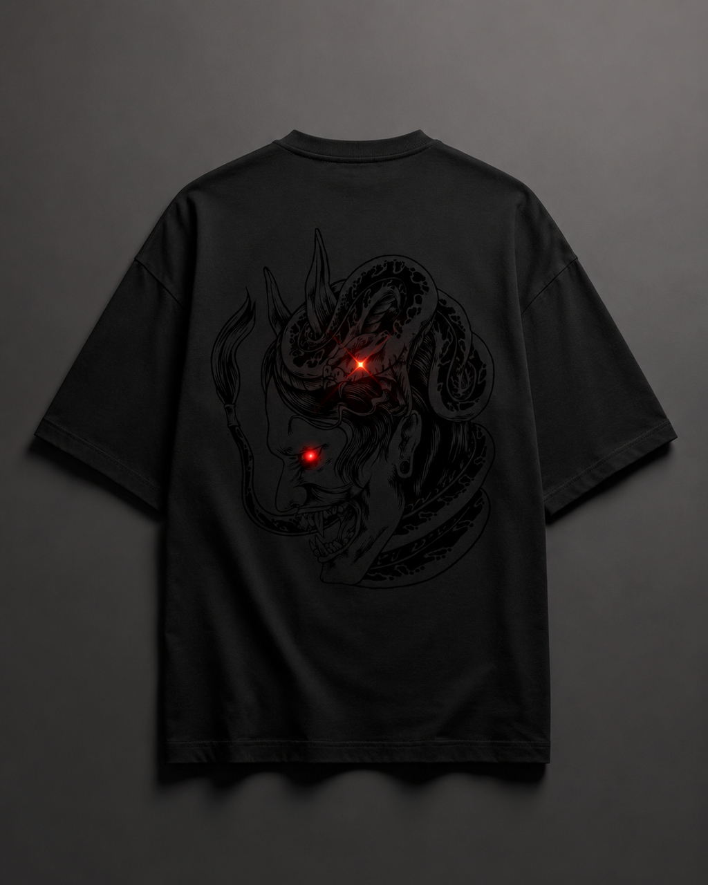 👹 Oni Demon Oversized Terry T-Shirt