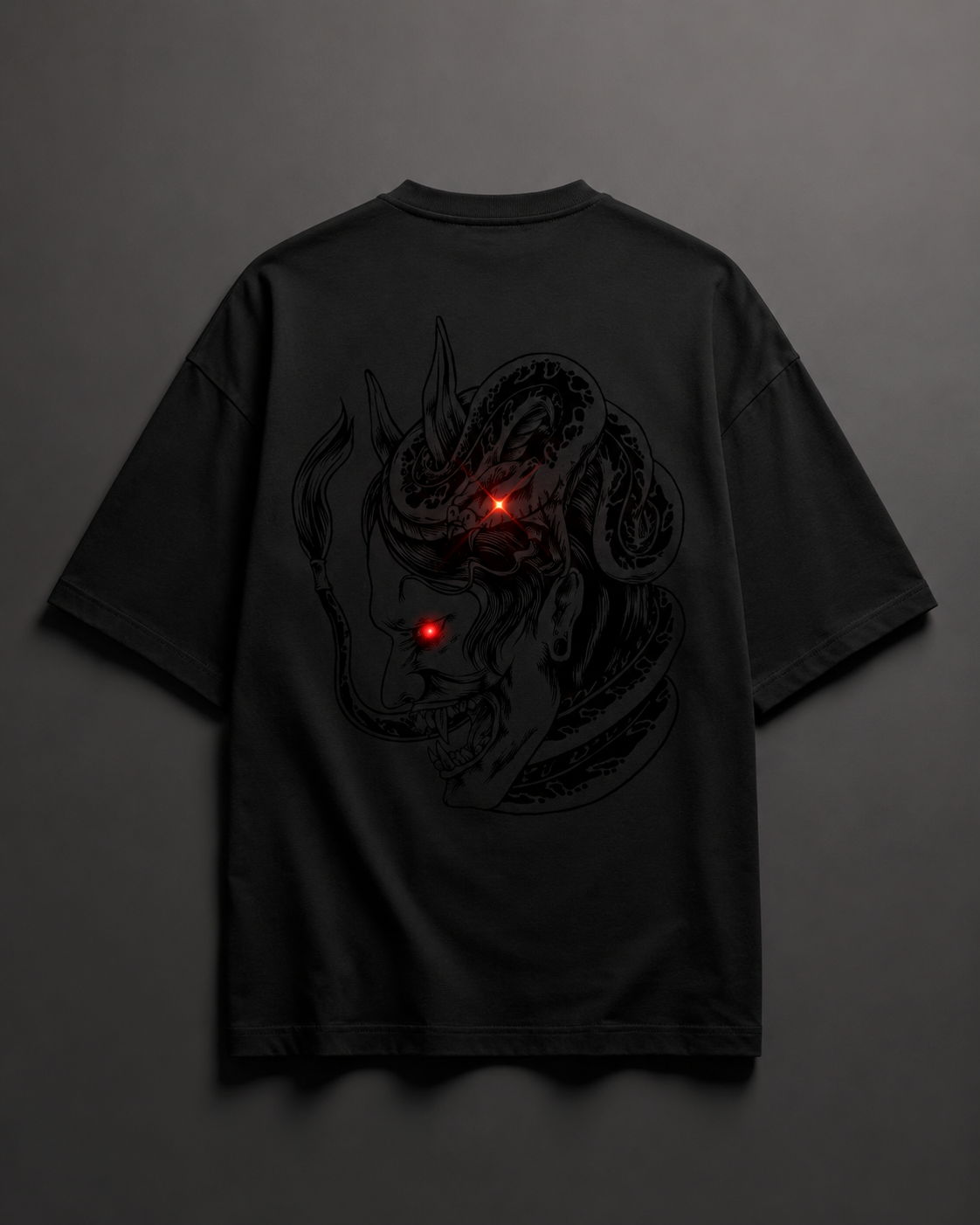 👹 Oni Demon Oversized Terry T-Shirt